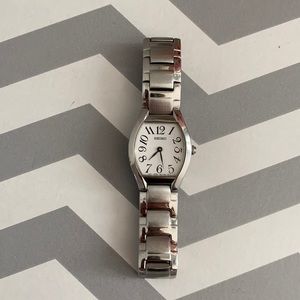 Silver seiko watch